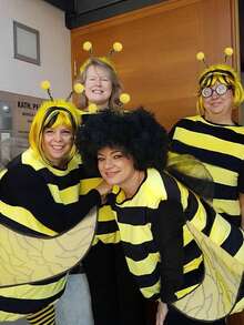 Halloween Bee Costume For Women Funny Bumble Bee Outfit With Knee-High Socks And Hair Hoop Cosplay Party Costumes - Yellow - View 2