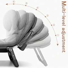 [6-Speed Adjustable Sleeping Bed] 6-Speed Adjustable Sleeping Bed, Folding Camping Bed, Portable Folding Bed, Comfortable Mattress And Pillow, Breathable Fabric, Thick Steel Frame, Free Blanket And Eye Mask, Nap Nap Bed, Single Companion Bed, Suitable For Outdoor Office Home Use.