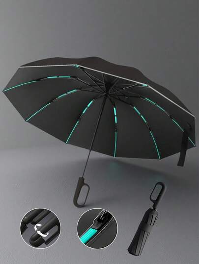 Paraguas Sombrilla 84 Hueso Automático Abre-cierra Con Botón