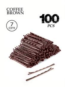 150/100/50 Stück schwarze Metall-Haarspangen in Wellenform, solide und lässig, rutschfeste Haarclips für Frauen und Mädchen, für alle Haartypen, geeignet für den täglichen Gebrauch und Haarstyling, Schulsachen, Haarzubehör, Kopfzubehör, Haarnadel, Reisen, Geburtstag - Kaffeebraun - Übersicht 22