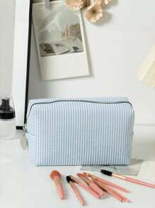 Women's Large Capacity Portable Travel Makeup Bag, Cute Makeup Brush Storage Pouch, Cosmetic Organizer Bag