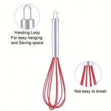 Set 3 Packs,Metal Whisks For Cooking Stainless Steel Whisk,Kitchen Accessories,Kitchen Wisking Tool Balloon Wisk 8" 10" 12" Silicone Whisk For Baking, Whisking, Mixing, Blending - Multicolor - View 16