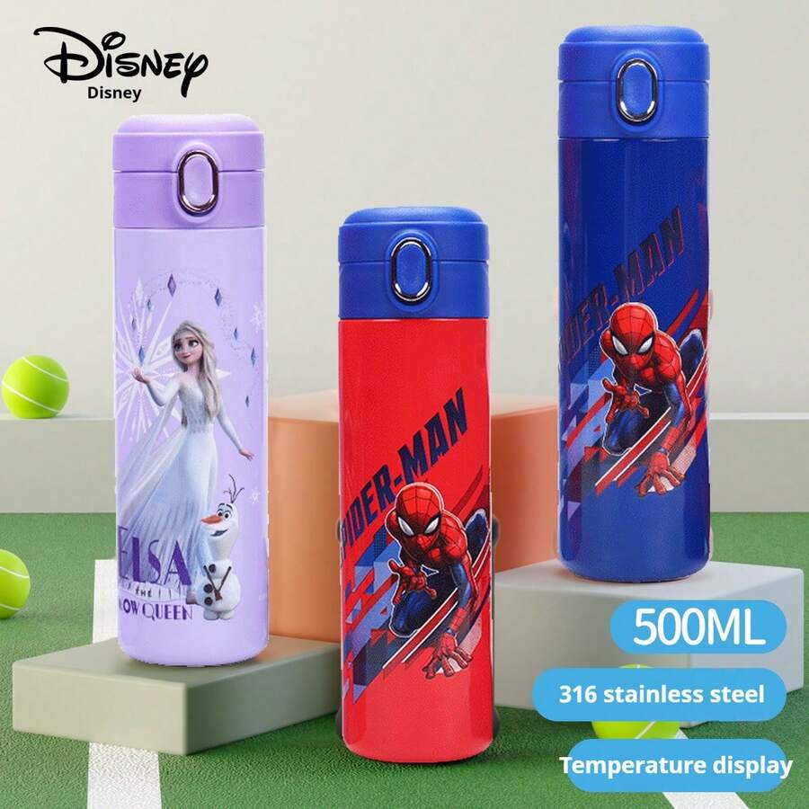 Disney Officially Licensed Cute Purple Elsa Princess Stainless Steel Insulated Cup With Straw, Suitable For Home And Outdoor Use, Perfect Birthday/Christmas Gift - Frozen II - View 1