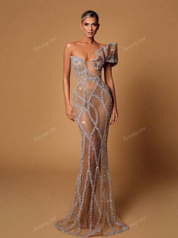 New Arrival Women Luxury Sexy Elegant Formal Evening Gown