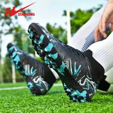 STARNOVO Zapatos de fútbol originales de doble estrella, zapatos deportivos de fútbol de moda de caña alta para hombres y mujeres, suela de goma camuflada, tobillo elástico de punto elegante, combinaciones de colores vibrantes, apropiados para entrenamiento/partidos de fútbol de estudiantes de escuela media/primaria y uso diario