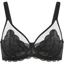 HSIA Minimizer Bras Women Large Bust Full Coverage Lace Plus Size Bra - Scales - Black - View 5