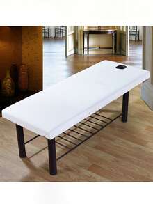 Copri lettino da massaggio, lenzuolo per letto da massaggio per salone di bellezza e spa, elastico e facile da pulire, con foro per il viso, adatto per cliniche di bellezza (Dimensione: 80cm x 190cm)