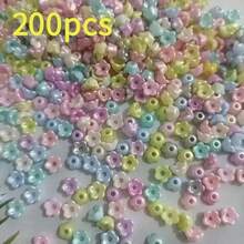 Approx. 100/200pcs Assorted Colored Lily Of The Valley Acrylic Beads, 6mm Flower Spacer Beads For DIY Jewelry Making, Bracelets, Necklaces, Earrings, Keychains, Phone Charms, Wedding Favors, Home Decor, Craft Supplies - Multicolor - View 18