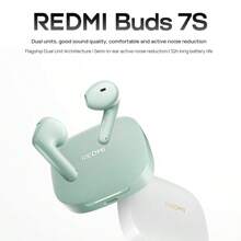 Redmi Wireless Bluetooth Headset Buds 7S Dual-Unit Acoustic Architecture Excellent Sound Quality Support Spatial Audio Semi-In-Ear Active Noise Reduction Comfortable Wearing Super Long Battery Life Black