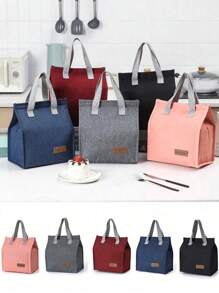 1pc Multifunctional Insulated Lunch Bag, Large Capacity Bento Bag, Waterproof Thermal Bag, Portable Food Container, Travel Bag, Summer Beach Bag, Outdoor Picnic Bag, Fits Lunch Box, Snacks, Fruits, Milk, Drinks, And Utensils, Top Handle One Shoulder Bag, Perfect For Work, School, Outdoor, Travel, Picnic And Camping, School Storage Bag, Teacher Supply Bag, Classroom Bag