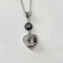 1 件优雅猫咪与新月吊坠项链，时尚简约心形设计吊坠项链，适合女性日常派对珠宝礼物 - 項鍊 - 查看 8