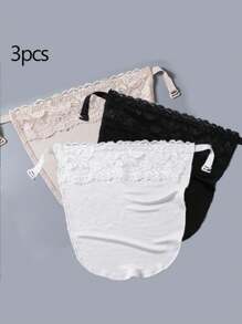 1/2/3/4pcs Women's Color Block Lace Bra Pad Bralette Accessories With Striped Pattern, Removable & Washable Push Up Bra Pads Made Of Woven Polyester,Anti-Leakage Chest Shield Pads, Women's Lingerie & Underwear Accessories