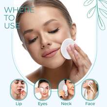 80/100/150片圆形清洁垫，双面可重复使用，不起毛卸妆垫，柔软低致敏性，适用于面部和眼部清洁及卸妆 - 彩色 - 查看 2