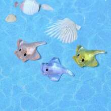 10/20/30/50pcs Realistic Glow-In-The-Dark Colorful Stingray Model, Ocean Animal Figurines, Gifts Or Rewards, Fish Birthday/Graduation Presents - Multicolor - View 4