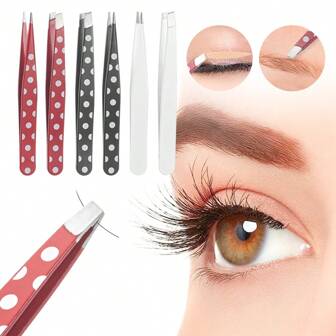 Set van 2 roestvrijstalen puntige wenkbrauwpincetten voor dagelijkse wimpertransplantatie en gezichtshaarverwijdering, draagbaar en gemakkelijk te gebruiken pincet voor gezichtshaarverwijdering, wenkbrauwtrimmerpincet voor dagelijks gebruik thuis of op reis.