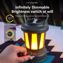 1pc Outdoor LED Camping Lamp With Type-C Charging, Waterproof Tent Light