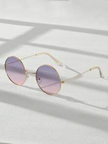 1/2 زوج من النظارات المعدنية الأنيقة للمراهقين، مناسبة لأعمار 14-16 سنة للبنين والبنات، نظارات فاشن زخرفية يومية للعطلات والسفر والحفلات والتصوير