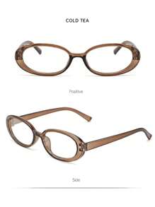 1 par de nuevas gafas vintage de montura pequeña y ovalada para adolescentes, adecuadas para uso diario