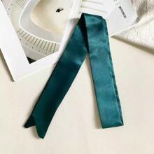 1 pièce Bandeau extra long pour femme 1m, bandeau foulard de couleur unie polyvalent pour la taille ou la décoration du cou, foulard long et fin en soie, accessoire pour fête, cadeau pour les proches et les amis, bandeau turban, serre-tête, bandeau de sport