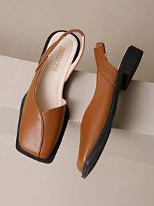 Women Flat With Shoes 2025 Designer Luxury Buckle Fashion Ladies Flats Shoes Slingback Pointed Toe Casual Female Sandals Mules - Brown - View 9