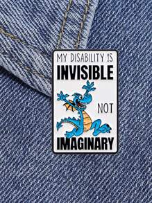 1 peça broche de esmalte para conscientização sobre saúde mental, broche de desenho animado de dragão azul, alfinetes de lapela, crachá, acessórios de roupas, joias da moda, presentes