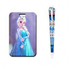 1pc Anime Frozen Princess Series Card Holder For Bus Pass Student ID Campus Card Access Card Badge Lanyard Back To School Student Supplies For Women Wallet Mini Wallet Purse Wallet School Supplies Card Wallet