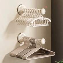 Platzsparender ausziehbarer Wäschetrockner mit Saugnapf - Wandmontage, faltbar, geeignet für den Balkon, ideal für Badezimmer Aufbewahrung und zum Aufhängen von Schmuck, Mänteln, Badezimmer Regal | kompaktes Design | Kunststoffstruktur, Badezimmer