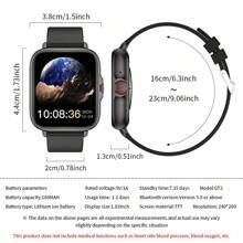 New Hot 1.83" Full Screen Smart Watch, Unisex, Comfortable Silicone Strap, Dial/Answer Calls, Calorie Counter, Multi-Sport Modes, Notification Alerts, Suitable For Android & IOS, Perfect Gift For Festivals And Celebrations