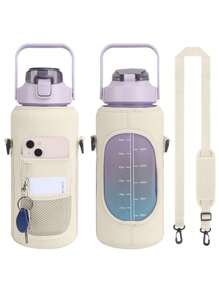 1PC HQ SBR Diving Material 40OZ Outdoor Sports Water Kettle Cover, Anti Slip Cup Cover That Can Cross The Water Bottle Bag Diagonally, Travel Essentials