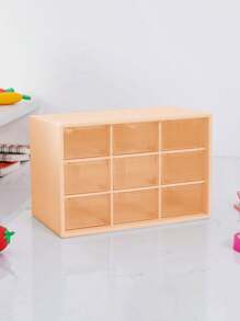 1 pièce Boîte de rangement de bureau à 9 compartiments, boîte de rangement pour bijoux et petits objets, organisateur transparent à plusieurs compartiments, résistant à l'usure, boîte de rangement pour bijoux à 9 compartiments, organisateur de maquillage et de divers éléments, résistant à la poussière.