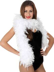 1 pezzo Boa di piume artificiali lunghe, sciarpa di piume per progetti fai-da-te, festa di compleanno, costume, vestito, foto di matrimonio, accessori da palco, decorazione per casa e feste, forniture per il carnevale