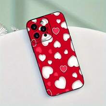 [Shockproof  Case With Lens] Valentine's Day Pattern For Case, Shockproof With Lens Protection Shockproof With Lens Protection, Black TPU, Compatible For11/ 12/ 13/ 14/ 15/ 16 Pro Max - màu đen - Xem 5