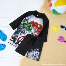 Marvel Avengers 2 Piece Swim Set - Black - View 5
