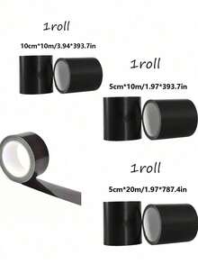 1 Roll /5 M High Adhesive Black Duct Tape For Cushion Repair, Wear Repair Tape, Sofa Repair Subsidy, Motorcycle Seat Self-Adhesive Leather Tape, Strong Adhesive Tape, Suitable For Hotel/Restaurant/Office/Commercial Use. - Black - View 8