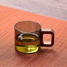Taza deé de cristal resistente al calor con de nogal, juego de tazas de Espresso de 120ml, taza de café molida, vasos, utensilios para haceré, 1 Uds. 31SV - Gris - Ver 10
