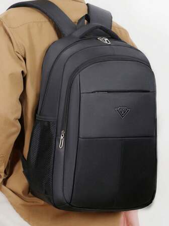 新款时尚百搭休闲户外旅行通勤校园风扁平多口袋大容量男士时尚背包