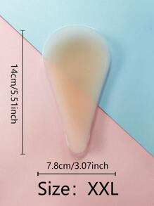 Plus Size Teardrop Shaped Lightweight Private Part Cover, Invisible Silicone Anti-Flashing Sticker, Summer Transparent Anti-Crotch Lifting