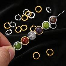 30 件/套银色和金色环珠、椭圆形框架连接珠，适用于制作珠宝、手链、项链、花边结、DIY 工艺用品 - 彩色 - 查看 1