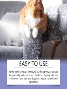 50ml Cat Anti-Scratch Spray, Prevents Cats From Licking, Repels Pets From Chewing On Furniture, Sofas & Setting Boundaries