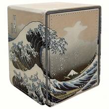 可容纳100张以上单层卡套的MTG卡盒，磁扣闭合，PU皮革材质，适用于TCG/CCG卡牌收纳 - 彩色 - 查看 2