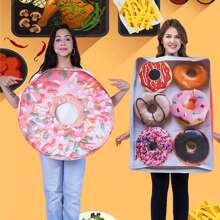 Disfraz de novedad para adultos de donut y paleta, perfecto para jugar el rol en Halloween