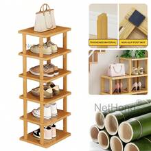 6 Tier Vertical Shoe Rack Tall Narrow Shelf Storage Organizer Slim Shoe Tower