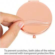 Gold Magnifying Compact Mirror Purse - 1x/2x Magnification Travel Makeup Mirror 2.76 Inch Double-Sided Folding Mirror,Cute Small Pocket Mirror,Travel Essentials - Rose Gold - View 4