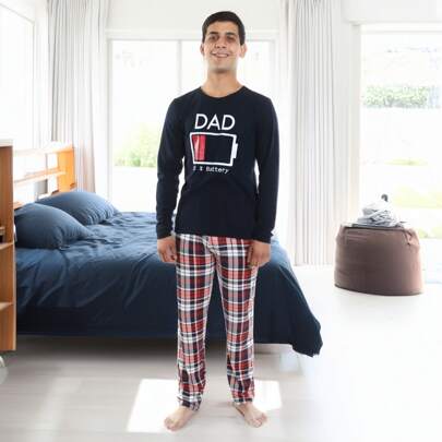 Pijama de Caballero Manga Larga con Pantalón, Pijama Hombre Otoño Invierno, Ropa de Dormir Cómoda y Acogedora, Pijama Masculina de Moda para Noches Frías y Relajantes, Ideal para Dormir con Estilo y Confort, Hecho de Materiales Suaves y Cálidos para Garantizar un Sueño Reparador y Relajante, Perfecto para cualquier ocasión