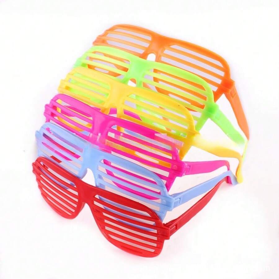 10pcs/Pack Performance Glasses, Funny Party Gag Glasses, Sports Fan Joke Glasses, Dollar Sign Novelty Glasses - Blinds - View 1