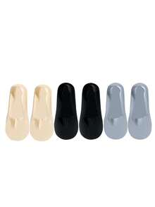 6 Pairs Women Summer Silicone Non-Slip No Show Socks Invisible Ultra-Thin Ice Silk Boat Sock Japanese JK Breathable Casual Elastic Socks - Multicolor - View 9