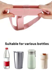 1 pieza Portabotes de agua aislado portátil con correa ajustable - Funda para taza a prueba de manos de poliéster resistente para senderismo, gimnasio, viajes - Diseño ergonómico y ajuste , accesorios de senderismo - Multicolor - Ver 9