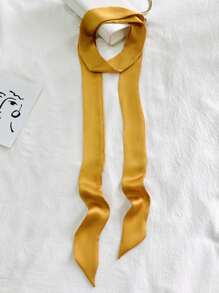 1 pièce Bandeau extra long pour femme 1m, bandeau foulard de couleur unie polyvalent pour la taille ou la décoration du cou, foulard long et fin en soie, accessoire pour fête, cadeau pour les proches et les amis, bandeau turban, serre-tête, bandeau de sport