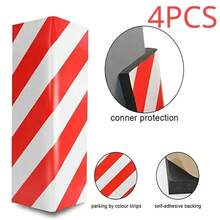 Señal de Advertencia de Espuma para Coche Protector de Parachoques  Advertencia Protección Tira Reflectante Autoadhesiva para Esquinas de Pared de Estacionamiento - rojo 2 piezas - Ver 8