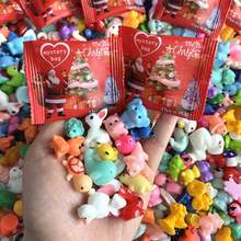 8/32/64pcs Animals Mushroom Miniature Christmas Mystery Bag Colorful Resin Animal Garden Yard Figurines Blind Bags, Perfect Gift For Families And Friends, Suitable For Christmas Day Xmas Party - Red - View 8